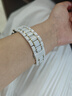 watchbond適用華為手表gt5真陶瓷表帶Watch5表帶41/42mm女款gt4仿watch gt5pro丨gt4白色鋅合金18mm夏天透氣 【真陶瓷·流線(xiàn)型五珠陶瓷】白鑲玫瑰金-蝴蝶扣銀 GT 曬單實(shí)拍圖