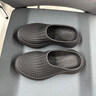 卡賓涼鞋男夏季潮牌新款3D打印透氣洞洞拖鞋厚底增高涼拖鞋戶外沙灘鞋 黑色 41 曬單實(shí)拍圖