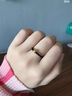 GUIG999足金黃金轉(zhuǎn)運(yùn)珠戒指女男純金新款編織紅繩小金珠金豆情侶對(duì)戒 情侶款古法金珠對(duì)戒 曬單實(shí)拍圖