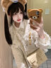 NICEBAD【官方正品】(原WORKSOUT)彩色波點(diǎn)小香風(fēng)外套潮流時(shí)尚 米白色 常規(guī) M 曬單實(shí)拍圖