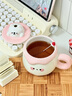 精東家生日禮物杯子創(chuàng)意帶蓋陶瓷馬克杯女生喝水咖啡杯實(shí)用送閨蜜伴手禮 可愛小熊（彩盒裝） 攪拌棒/禮盒裝 曬單實(shí)拍圖
