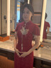 泰勒馬丁紅色新中式旗袍訂婚禮服女2025新款婚紗新娘主紗高檔秀禾服敬酒服 朱韻鳳儀（僅女裝） M 曬單實拍圖
