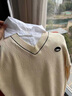 皮爾卡丹（pierre cardin）羊毛衫女秋冬時(shí)尚假兩件襯衫領(lǐng)毛衣寬松短款針織打底衫上衣 灰色 S (適合85-98斤) 曬單實(shí)拍圖