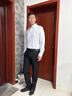 皮爾卡丹（pierre cardin）桑蠶絲長(zhǎng)袖襯衫男士春秋冬裝薄款無(wú)痕免燙純色中年爸爸裝休閑襯衣 淺蘭色 165/84【建議95-115斤】 曬單實(shí)拍圖