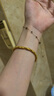中國黃金（CHINA GOLD）碎金子黃金手鏈女足金盤纏金手串轉(zhuǎn)運(yùn)珠七夕情人節(jié)禮物送女友老婆 【京速達(dá)】足金碎金子手串約3.2g*甄選禮盒 曬單實(shí)拍圖