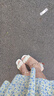 鉑吶苓法式粗跟涼鞋女2025夏季新款仙女風(fēng)絕美氣質(zhì)晚風(fēng)配裙子外穿高跟鞋 高跟涼鞋-米白色【36】 曬單實(shí)拍圖