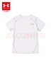 安德瑪（Under Armour）男童運動速干運動衫休閑短袖T恤訓練服243120537 白色 160cm 曬單實拍圖