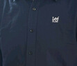 Lee標準版抓絨刺繡小Logo翻領(lǐng)男長(cháng)袖襯衫休閑潮流LMT009100206 海軍藍 L 曬單實(shí)拍圖