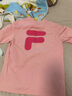 FILA FUSION斐樂潮牌情侶款男士女士針織短袖衫2025春新品舒適寬松T恤 正黑色-BK 2XL 曬單實拍圖