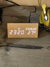 WOOD SHOW復古木質(zhì)鬧鐘 LED靜音電子鐘創(chuàng  )意床頭鐘客廳座鐘擺件夜光時(shí)鐘鬧表創(chuàng  )意北歐風(fēng)電子鬧鐘夜光溫度鐘 新1610三角形【竹木白字】插電款 曬單實(shí)拍圖