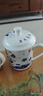 盛天下景德鎮(zhèn)陶瓷茶杯帶蓋骨瓷杯青花水杯辦公杯禮品杯會(huì)議杯子定制 青花牡丹500ML 曬單實(shí)拍圖