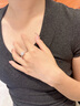DRAGBOLL莫桑石鉆戒女小眾設(shè)計(jì)高級(jí)感求婚結(jié)婚鉆石戒指情送老婆七夕節(jié)禮物 玫瑰金 50分12號(hào)【指圍52mm】 曬單實(shí)拍圖