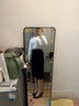 微光里西裝半身裙女夏季2025新款直筒包臀一步裙開叉職業(yè)正裝黑色中長裙 黑色西裝裙L碼【100-110斤】 曬單實拍圖