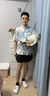 JCZS泳褲男士防尷尬2025新款平角大碼游泳褲溫泉泳衣游泳全套裝備 單層黑白 L (80-100斤) 曬單實(shí)拍圖