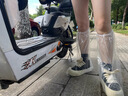 曙影（SHUYING）夏季短袖套裝男休閑潮流痞帥搭配男裝冰絲長褲寬松t恤時尚兩件套 【兩件】BV深灰+冰絲米白 XL 曬單實拍圖