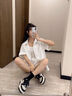 大叔家羊皮厚底真皮小白鞋女2025夏季新款透氣休閑熊貓鞋運動低幫板鞋 黑色單里-高端牛皮版 37 曬單實拍圖