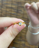 中國(guó)黃金一吻定情黃金戒指女足金求婚戒七夕情人節(jié)禮物送女友老婆生日 一吻定情足金戒指【品牌禮盒】京速達(dá) 曬單實(shí)拍圖