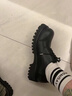 回力瑞廚師鞋男防滑防水廚房男士小黑鞋工作上班皮鞋男百搭風(fēng)小皮鞋男 黑色 42 曬單實(shí)拍圖