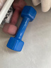 lanjingyan藍鯨眼靜音型六角寖膠啞鈴男士女士家用健身寖塑包膠啞鈴實心鑄鐵啞鈴操器材 8LB一個 曬單實拍圖