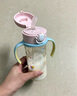 WOIBABY適配貝親直飲吸管奶瓶配件學(xué)飲吸管水杯蓋寬口徑手柄三代通用 粉色（12個(gè)月+）吸管彈力杯蓋+手提繩+替換嘴 曬單實(shí)拍圖
