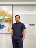 皮爾卡丹中老年爸爸夏季套裝防曬POLO衫免燙冰絲短袖T恤兩件套父親禮物 藏青色 （涼感抗皺升級版） XL （建議135-155斤） 曬單實拍圖