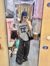 魯雅爾美式復(fù)古迷彩闊腿牛仔褲女夏季2025新款寬松直筒高腰微喇工裝褲子 迷彩 M 曬單實拍圖