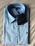 TOMMY HILFIGER【輕便感免燙】25秋冬男肌理商務(wù)休閑純色條紋長袖襯衫外套 【凈色】-天藍色C1Z M （推薦：135-150斤） 曬單實拍圖