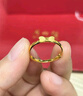 周六福足金蝴蝶結(jié)黃金戒指女七夕禮物計價AA016686 活口14號 約2.26g  曬單實拍圖