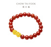周大福財字 錢(qián)幣貔貅 定價(jià)黃金玉髓彈力繩手鏈 EOR106 曬單實(shí)拍圖