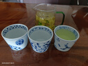 陶趣居 日本進(jìn)口藍(lán)凜堂手繪藍(lán)染水杯和風(fēng)陶瓷茶杯壽司點心杯喝水主人杯 蝦 茶杯 曬單實拍圖