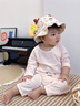 貝娜茜嬰兒帽子春秋季寶寶遮陽(yáng)帽嬰幼兒漁夫帽太陽(yáng)帽秋冬款外出洋氣女寶 小碎花-紅色 3-18個(gè)月（40-48CM）帽檐4CM 曬單實(shí)拍圖