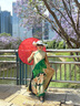帝弗·潤(rùn)馳新中式連衣裙長(zhǎng)款夏季質(zhì)感緞面印花寬松版改良旗袍連衣裙 綠色 L 曬單實(shí)拍圖