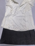舒芳蝶（shufangdie）連衣裙女裝2025夏季新款收腰Polo領(lǐng)小飛袖上衣高腰顯瘦半裙套裝女 白色上衣+黑色半裙 M 曬單實(shí)拍圖