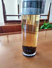 希諾塑料杯大容量隨手杯耐高溫泡茶杯學生水杯防摔抗摔帶提環(huán)玻璃杯 530ML 深灰蓋+淺灰提環(huán) XN-8076 曬單實拍圖