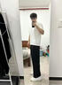 冰絲褲子男士夏季薄款直筒寬松垂感空調(diào)褲闊腿速干運(yùn)動(dòng)休閑長(zhǎng)褲男 友男-K23黑色 （涼感冰絲款） 3XL （建議150-165斤以?xún)?nèi)） 曬單實(shí)拍圖