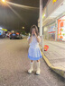 優(yōu)優(yōu)1點(diǎn)（Yoyo one）女童羽毛球套裝速干運(yùn)動(dòng)服兒童冰絲涼感短袖大童百褶裙子網(wǎng)球訓(xùn)練 6126藍(lán)色+19027白色 130 130cm 曬單實(shí)拍圖