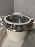 榮事達(dá)加厚316不銹鋼蒸鍋無涂層食品級(jí)陶瓷家用專用燃?xì)庹糁鬅蹂?加厚陶鋼 防銹抑菌【單層】 20cm 316L不銹鋼 曬單實(shí)拍圖