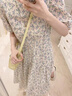 DGOV韓系chic法式甜美碎花圓領(lǐng)泡泡短袖連衣裙女夏季收腰顯瘦氣質(zhì)長裙 小碎花連衣裙 S 80-95斤 曬單實拍圖