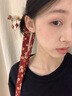 韞舜 2件套新中式馬面裙配飾兒童古風(fēng)發(fā)簪漢服發(fā)飾木簪子發(fā)帶頭飾 露花倒影發(fā)簪+紅色櫻花發(fā)帶 2件套 曬單實(shí)拍圖