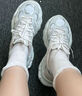 斐樂(lè)（FILA）官方楊冪同款女鞋蕨草鞋2代老爹鞋2025夏季新款透氣休閑鞋運(yùn)動(dòng)鞋 白中白/亮灰-AB 37.5 曬單實(shí)拍圖