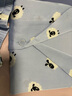 ubras流光滿(mǎn)印翻領(lǐng)短袖短褲套裝家居服涼感睡衣女薄款舒適居家 【女款】短袖短褲-發(fā)呆小羊-藍 XL 曬單實(shí)拍圖