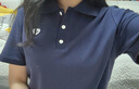 茵曼正肩純色女裝polo領針織短袖t恤春夏季休閑百搭上衣 藏青色 L 曬單實拍圖