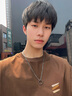 名創(chuàng)優(yōu)品（MINISO）咖啡色t恤男美式潮流短袖2025新款夏季重磅男士純棉半袖涂鴉體恤 【220G重磅短袖】咖啡(筆刷秋色胸標(biāo)) XL /180(體重140-155斤) 曬單實(shí)拍圖