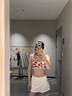 Calvin Klein內(nèi)衣【七夕禮物】女士無鋼圈ck輕運動工字美背背心式文胸QP2856O FVC-白色桃心 M 曬單實拍圖