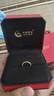 中國(guó)黃金（CHINA GOLD）素圈黃金戒指女士足金滿(mǎn)天星對(duì)戒男女款七夕情人節(jié)禮物送女友老婆 9#足金滿(mǎn)天星戒指約0.5g 曬單實(shí)拍圖
