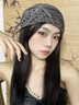 十竹鏤空帽子女夏季薄款慵懶堆堆帽時(shí)尚設計師款冷帽透氣包頭帽顯臉小 黑灰色【潮流百搭】 曬單實(shí)拍圖