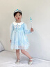 G.DUCKKIDS小黃鴨童裝愛莎公主裙女童連衣裙春秋季兒童裙子秋裝洋氣女孩衣服 藍色公主裙+皇冠手杖藍色兩件套 110 尺碼4~5歲【100-110cm】cm 曬單實拍圖