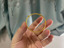 周大福素圈寶寶金飾黃金手鐲實(shí)心周歲禮物足金(工費(fèi):220計(jì)價(jià))EOF1429 足金 約8.20g 曬單實(shí)拍圖