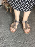 斯普王（SIPUWANG）涼鞋女2025年夏季新款坡跟女士民族風(fēng)波西米亞泰國海邊旅游沙灘鞋 黑色 38 曬單實拍圖