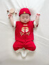 DUTRIEUX周歲禮服男寶寶套裝夏季嬰幼兒百天衣服中國風(fēng)薄款兩件套短袖一歲 短袖款【不含帽襪】 73 CM 曬單實拍圖